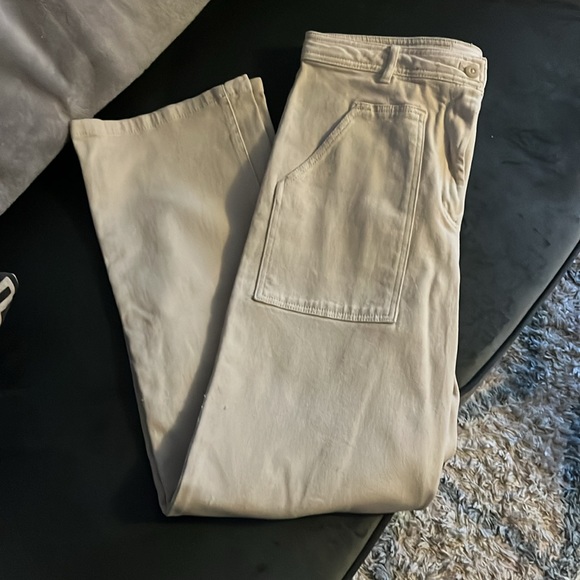 WILFRED FREE~ARITZIA~ High Rise Straight Leg Jeans in “oat” colour Size 10 - Picture 6 of 6